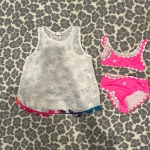 Girls size 4 Bikini and Coverup